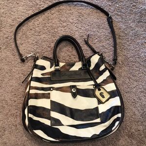 RARE!!!!Retired Dooney and Bourke printer leather handbag